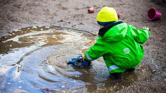 Child Young play water