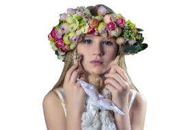 Cute Girl flowers