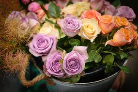 colorful Roses, floral arrangement