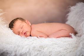 newborn baby at a stylish photo shoot