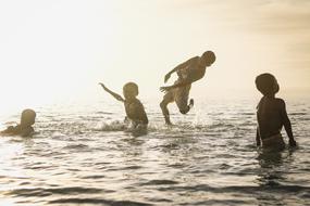 Children Fun Happy sea
