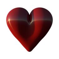 heart big red shape 3d