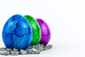 Easter Eggs colors green blue purple