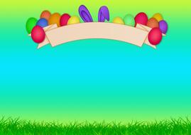 easter rabbit ears background