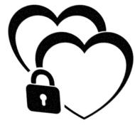 heart love lock drawing