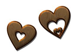 filigree hearts on a white background