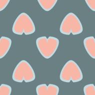 pink hearts on gray as background