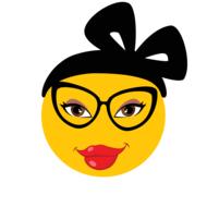 emoji face red lips drawing