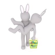 easter bunny 3d people funne drawing
