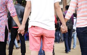 Holding Hands Circle Friends