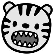 cartoon angry tiger head