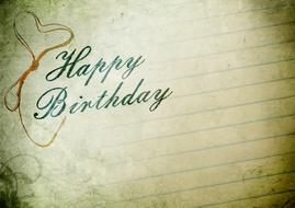 Happy Birthday, vintage greeting