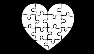 heart puzzle portrait
