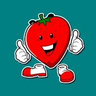 mascot - red strawberry