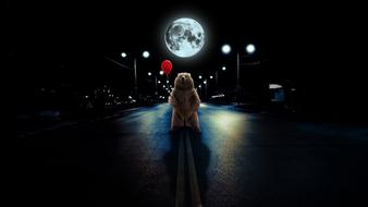 Bear red ballon planet fantastic