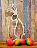 Easter Bunny Wood colors eggs