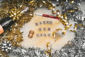 Happy New Year celebration decoration