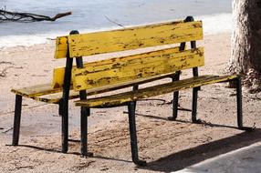 Bench Outdoor yellow