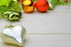 Heart Christmas Decorations silver