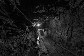 Tunnel Corridor black and white