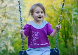 Baby Swing Outdoors happy