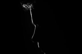 Man Face shadow