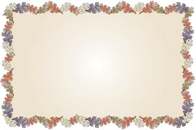 blank vintage frame with colorful leaves border