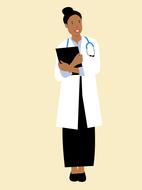 doctor african american drawing