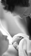 Amour Baby Child lack and white