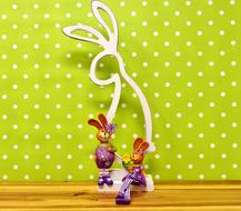 couple of Easter Bunnies, funny figurines