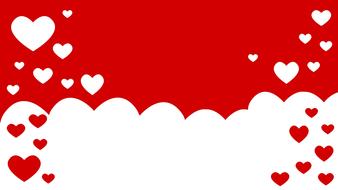 red love heart shape background