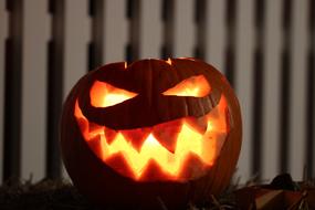 Pumpkin Halloween face light