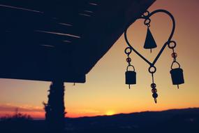 symbolic decoration at sunset