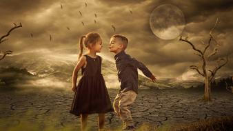 Super Moon happu children