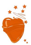 clipart of Heart Star Love