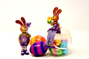 Easter Bunny Pair decorations