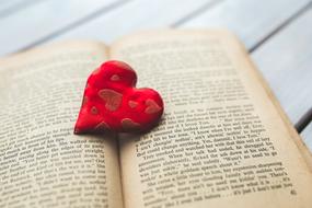Heart Love Book text