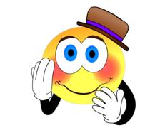 clown hat smiley face drawing