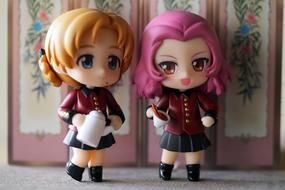 Orange Pink hair figurine