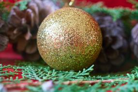 Ball New Year Ornament colors gold