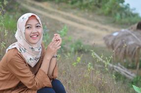 Smile Hijab Muslim woman