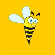 bee funny cute drawing