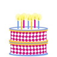 clipart of colorful birthday cake