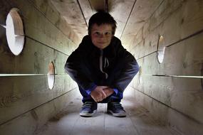 Boy Tunnel wood