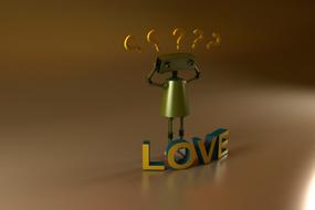 robot 3d love