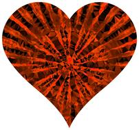 abstract art break heart red