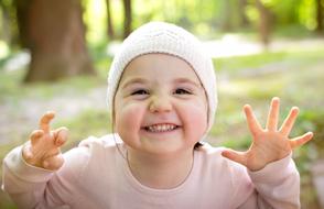 funny playful child Girl outdoor