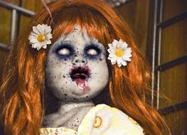 photo of dead Halloween Doll Horror