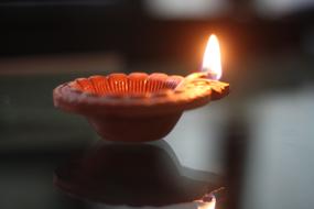 Diwali Festival, burning Lamp