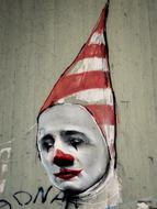 Graffiti as a Clown Face